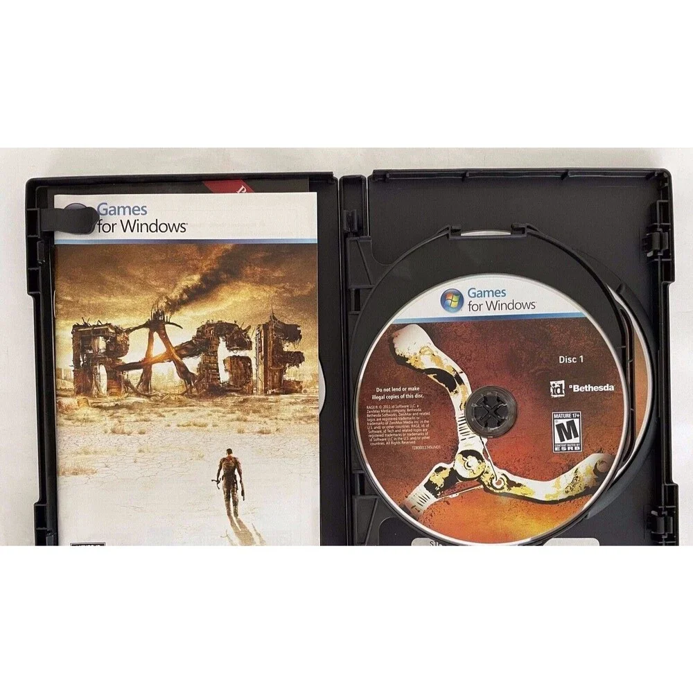 Rage Anarchy Edition PC DVD Games For Windows 3 Discs Complete w/Key Code